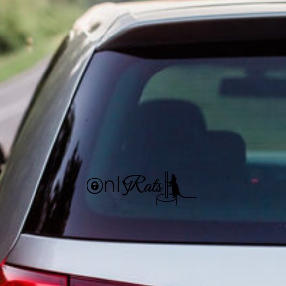 Only Rats- Funny Rats Vinyl Decals Car, Laptop, Windows, Phone Case Sticker - Picture 3 of 14